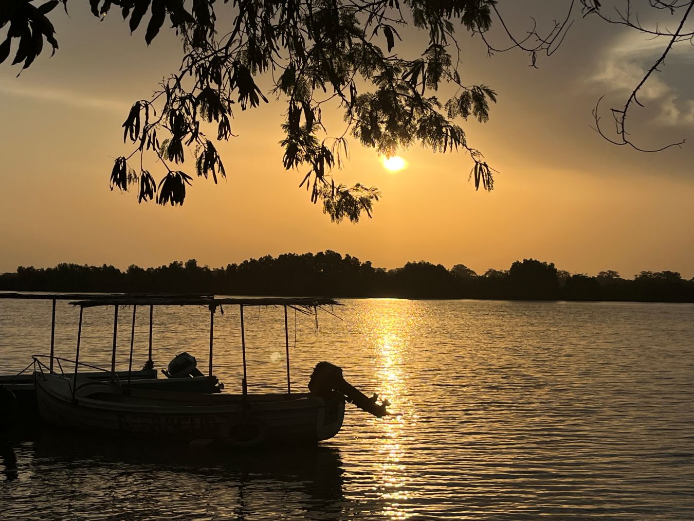 Atardecer en el río Gambia